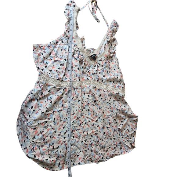 Torrid Womens Top 1X NWT Ruffle Lace Trim V-Neck Sleeveless Blouse Romantic - Picture 10 of 11